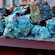 A pile of copper ore on display